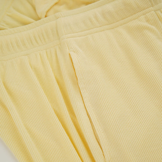 Women'S Knitted Short-Sleeved Long-Pants Pajama Set With 97% Bamboo Factory-2513670193