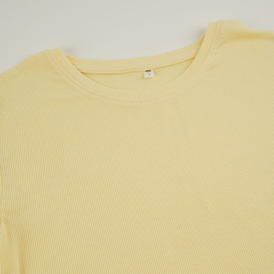 Women'S Knitted Short-Sleeved Long-Pants Pajama Set With 97% Bamboo Factory-2513670193