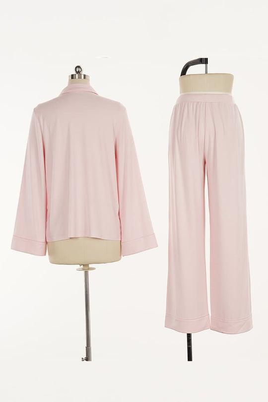 Women'S Knitted Short-Sleeved Long-Pants Pullover Set Made Of Lenzing Modal Factory-2513670194