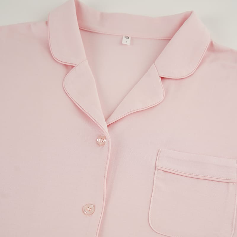 Women'S Knitted Short-Sleeved Long-Pants Pullover Set Made Of Lenzing Modal Factory-2513670194