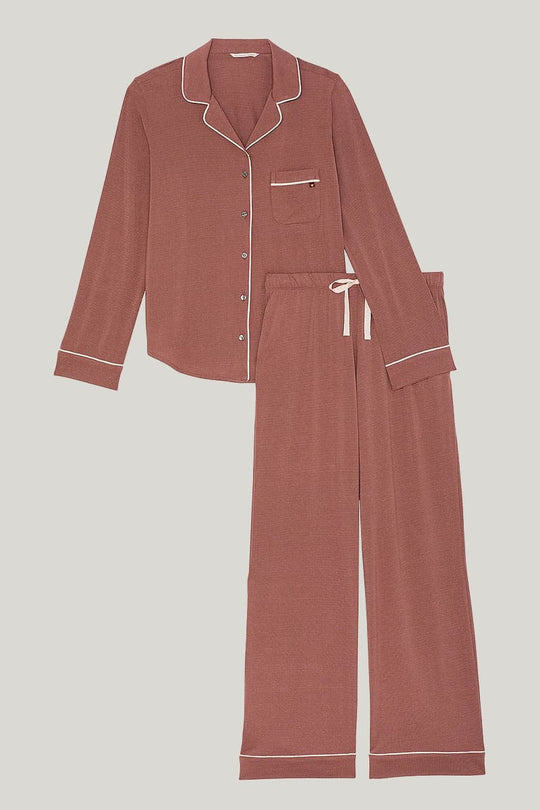Loose and Comfortable Piping Bamboo PJ Sets Manufacturer & Supplier