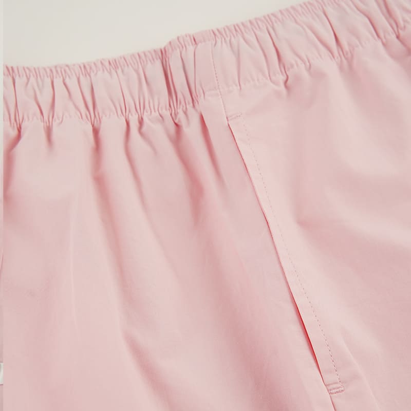 Women’S Woven Cotton Satin Short-Sleeve & Shorts Set Factory-2517830037