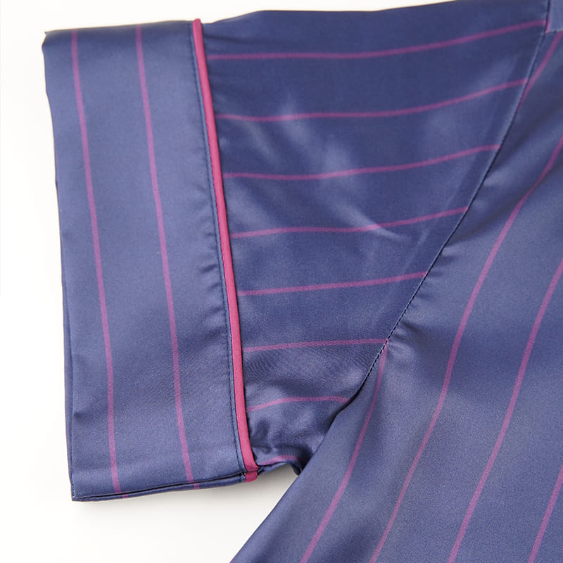 Women'S Woven Long-Sleeved Long-Pants Satin Pajama Set Factory-2413665004