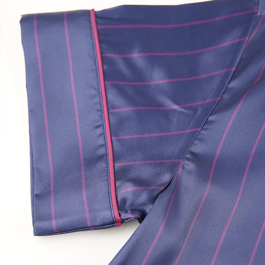 Women'S Woven Long-Sleeved Long-Pants Satin Pajama Set Factory-2413665004