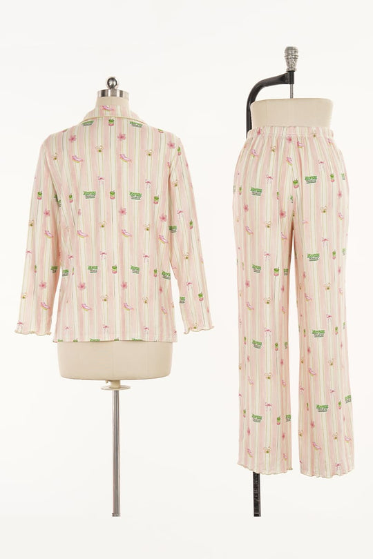 Women'S Pajama Set Made Of 95% Bamboo Jersey Factory-2516370015