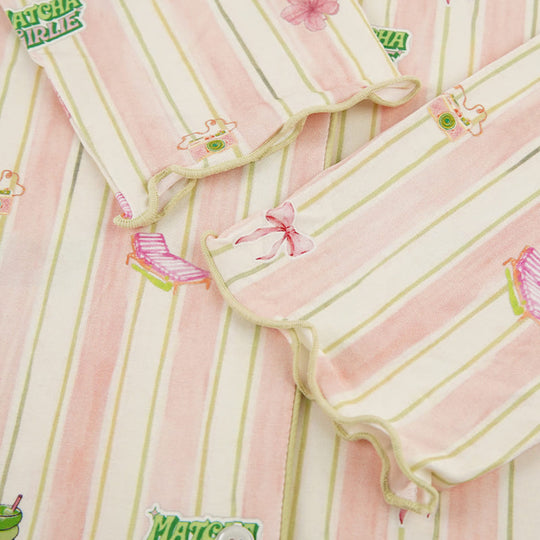 Women'S Pajama Set Made Of 95% Bamboo Jersey Factory-2516370015