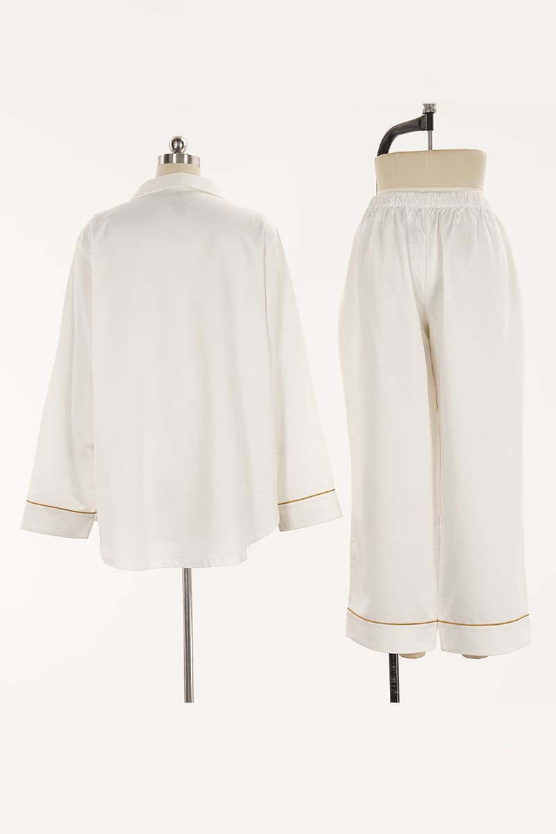 Women'S Pajama Set Made Of 100% Bamboo Jacquard Factory-2518480018