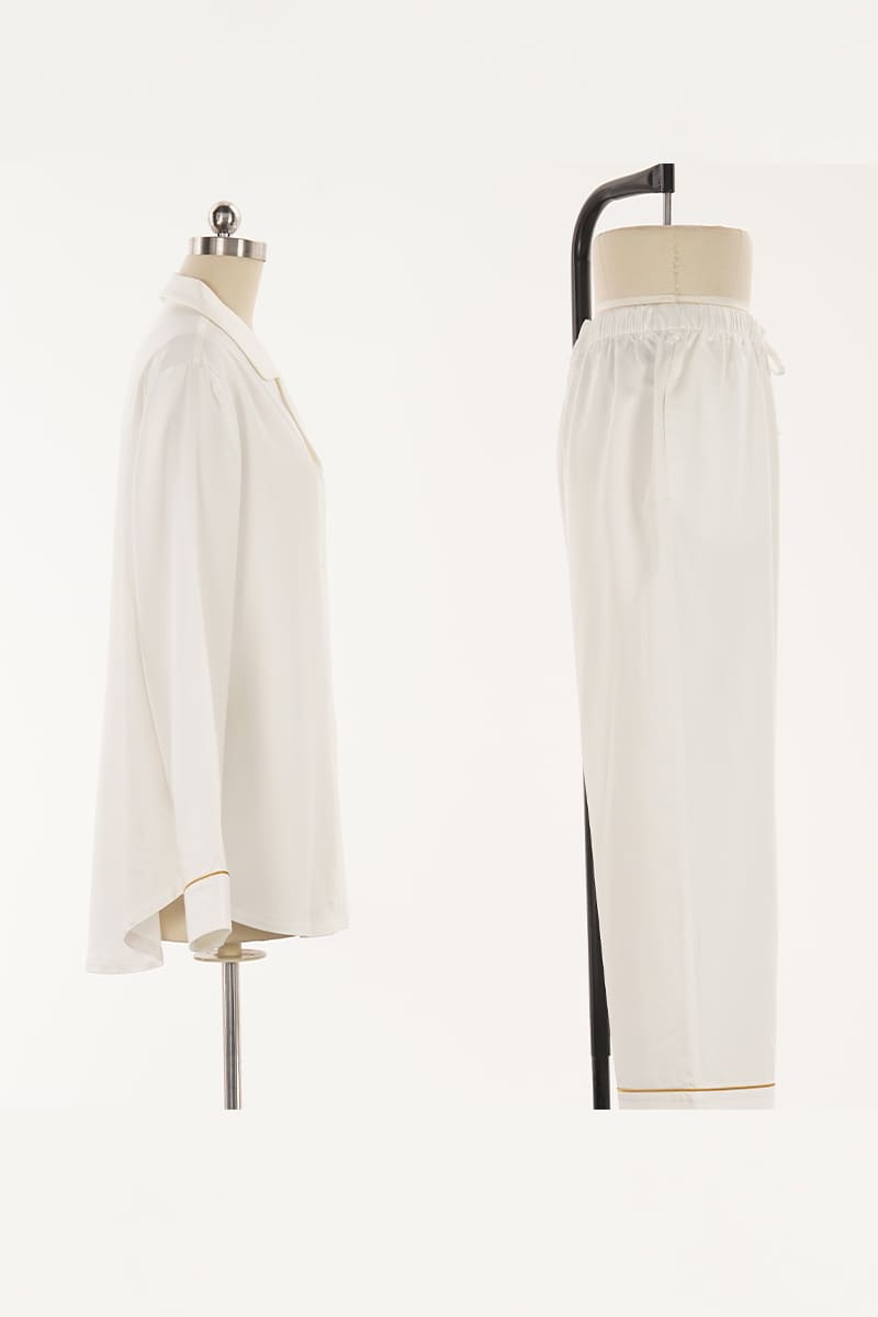 Women'S Pajama Set Made Of 100% Bamboo Jacquard Factory-2518480018