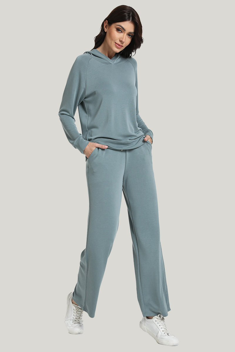 Jogging Sports Women’s Knit Long-sleeve Long Pants Modal Pajamas Set-2311820109