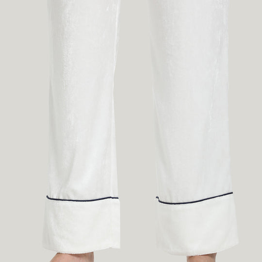 Pocket Women’s Knit Long-sleeve Pants Open Bamboo Pajamas Set-2315580064