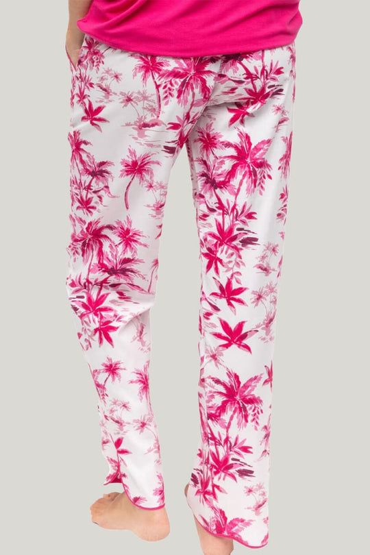 Women'S Comfortable Breathable Cotton Knitted PJ Bottoms, With Drawstring Casual Pajama Pants