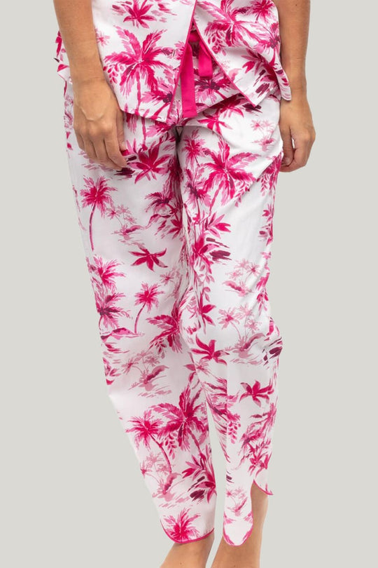Women'S Comfortable Breathable Cotton Knitted PJ Bottoms, With Drawstring Casual Pajama Pants