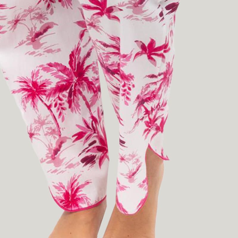 Women'S Comfortable Breathable Cotton Knitted PJ Bottoms, With Drawstring Casual Pajama Pants
