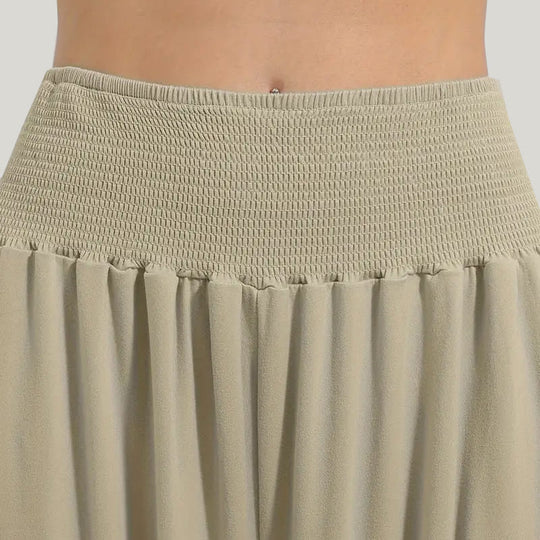 Women'S Casual Solid Color PJ Bottoms, Wide Waist Elastic Loose Bloomers