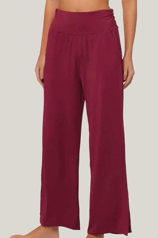 Women'S Soft And Comfortable Modal Pajama Bottoms With Pockets Casual Wide-Leg Pants
