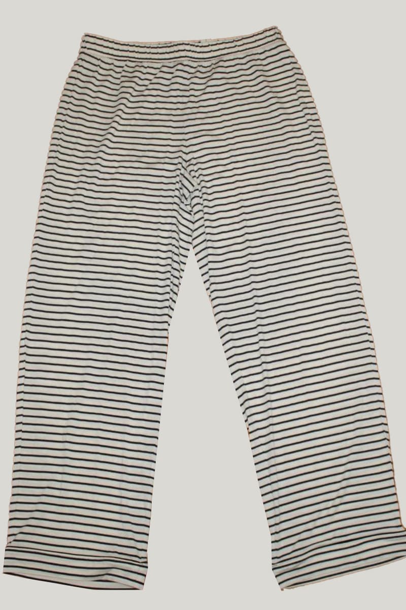 Women'S Soft And Comfortable Modal PJ Bottoms, White Striped Casual Pajama Pants