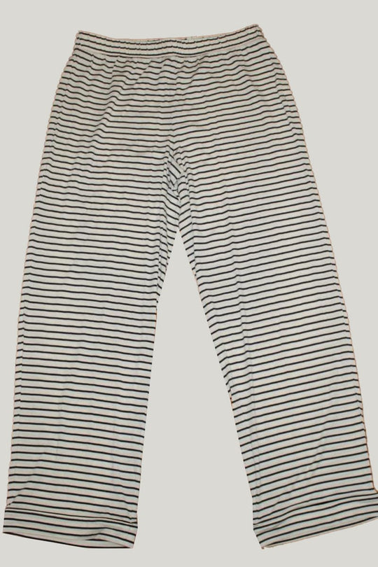Women'S Soft And Comfortable Modal PJ Bottoms, White Striped Casual Pajama Pants