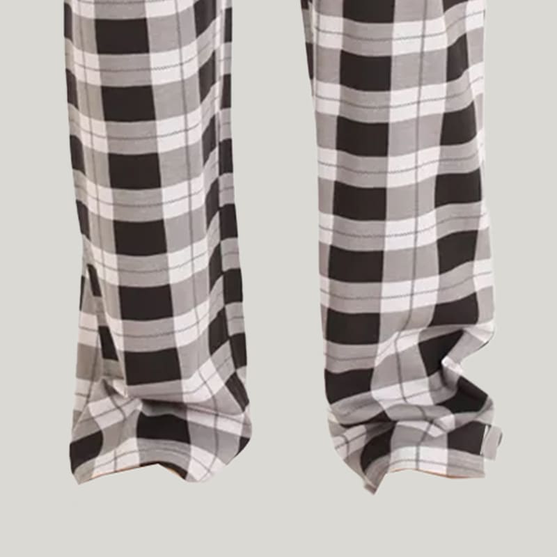 Women'S Knitted Ckeckered Pajama Pants With Drawstring Pajama Bottoms Casual Pants