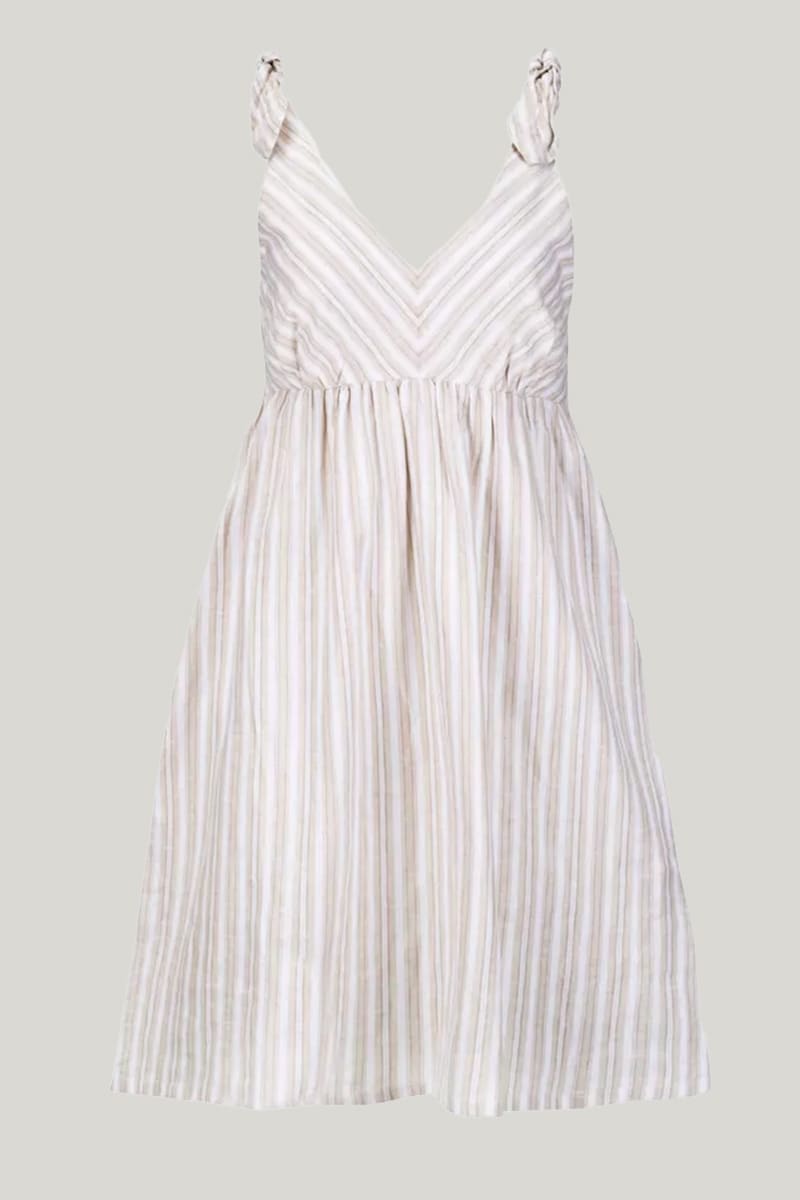 Elegant Ladies' Linen Cami Nightdress, Waist-Tightening Pocket Nightdress