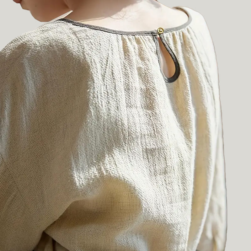 Comfortable And Breathable Women'S Waist-Modifying Pajamas, Solid Color Linen Slim Half-Sleeved Nightdress