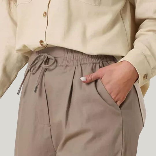 Comfortable And Breathable Women'S Pajamas, Buttoned Pocket T-Shirt Pajamas Set
