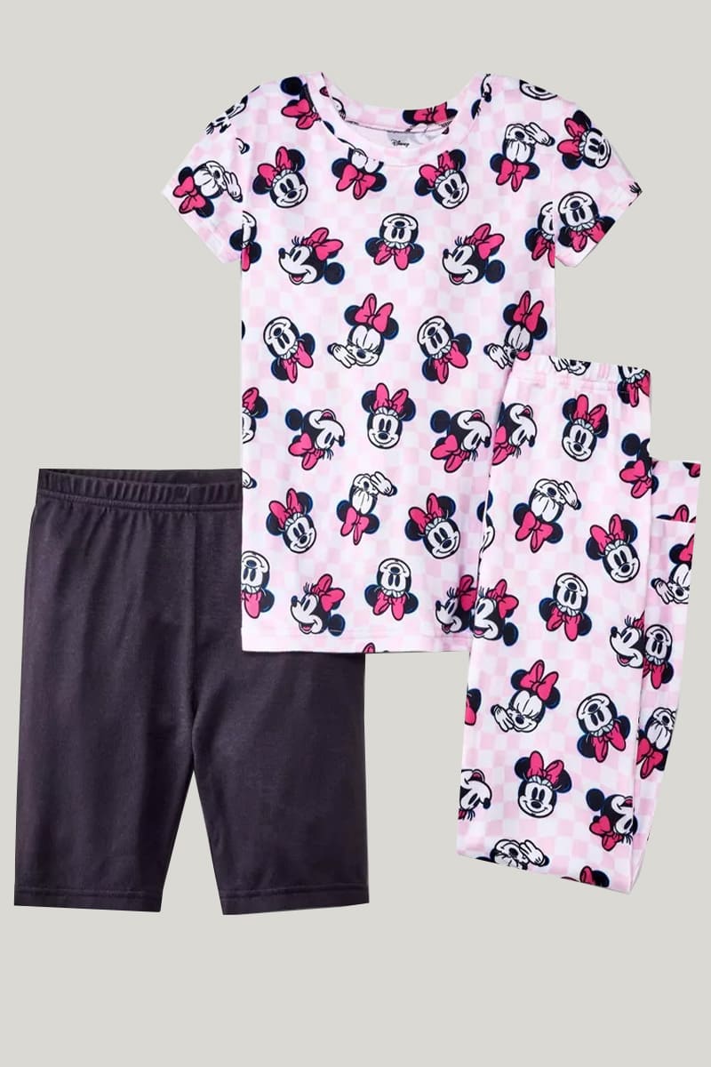 Soft Breathable Bamboo Fiber Two-Piece Toddler Pajamas Mickey Mouse Pattern