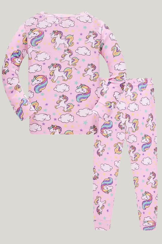 Soft Breathable Bamboo Fiber Two-Piece Toddler Pajamas Animal Pattern