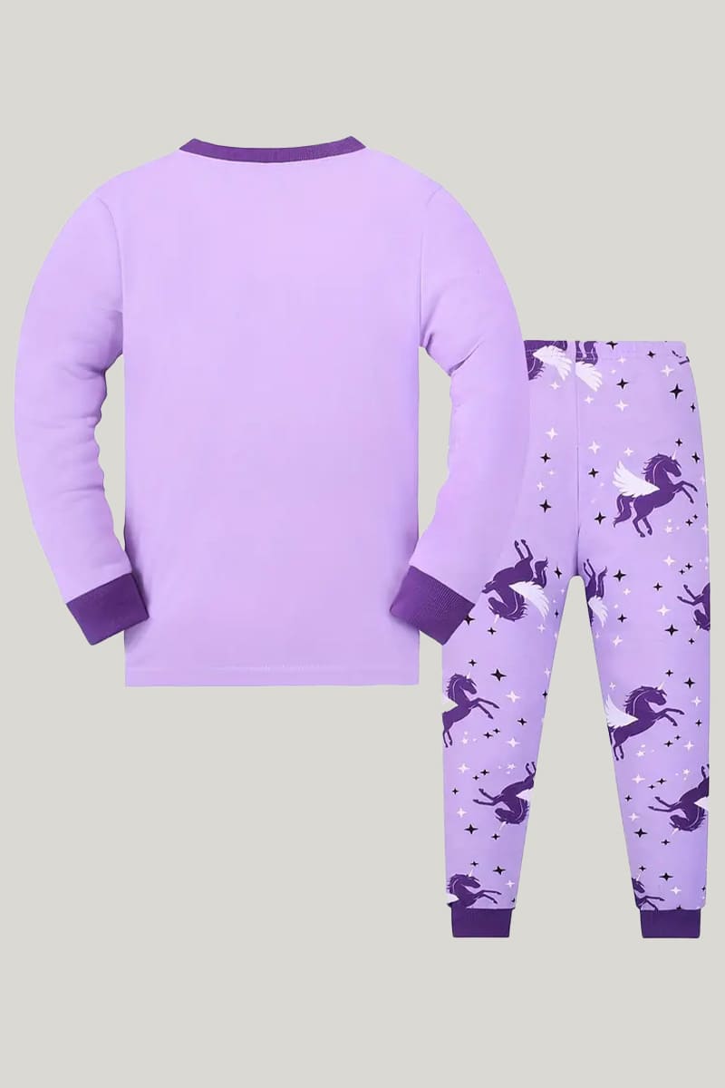 Soft Breathable Bamboo Fiber Two-Piece Toddler Pajamas Animal Pattern