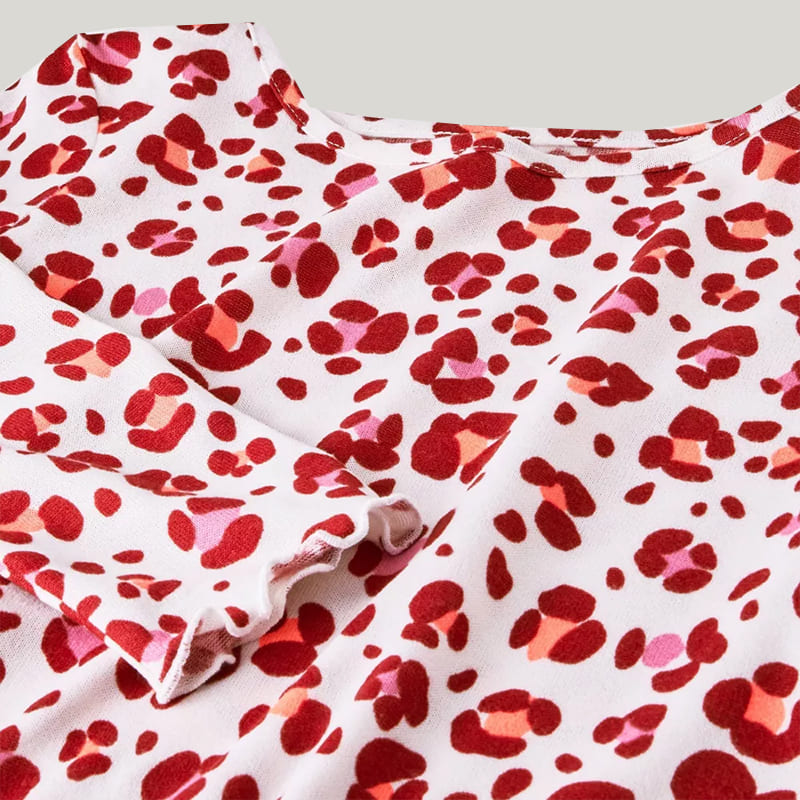 Soft Breathable Bamboo Fiber Two-Piece Toddler Pajamas Spotted Pattern