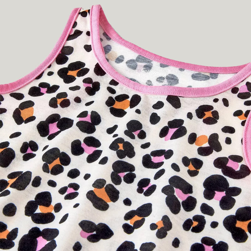Soft Breathable Bamboo Fiber Two-Piece Toddler Pajamas Spotted Pattern