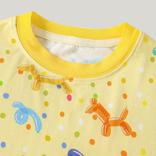 Soft Breathable Bamboo Fiber Two-Piece Toddler Pajamas Animal Pattern