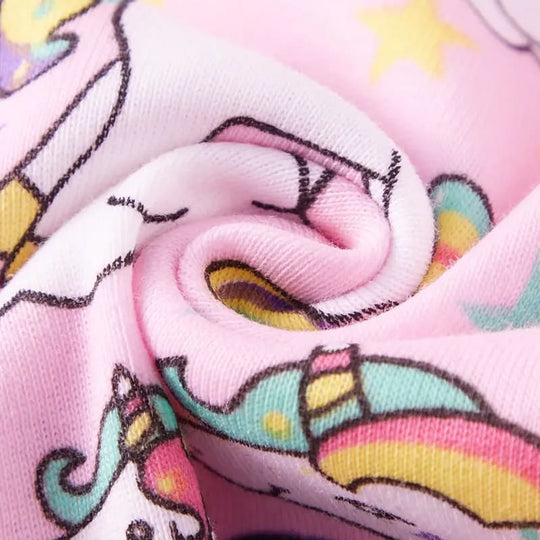 Soft Breathable Bamboo Fiber Two-Piece Toddler Pajamas Animal Pattern